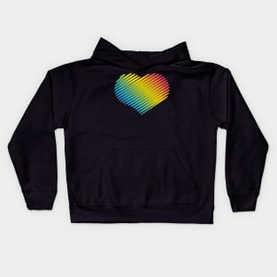 Rainbow Heart (Love) Kids Hoodie